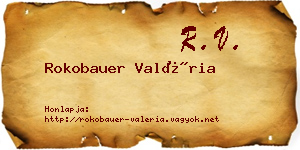 Rokobauer Valéria névjegykártya