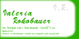 valeria rokobauer business card